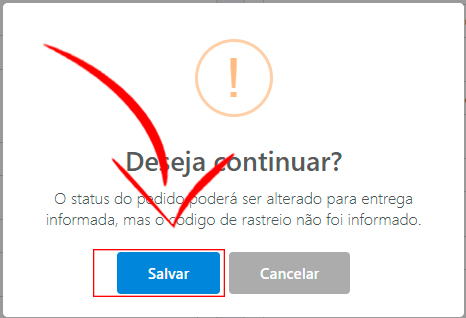 Aviso Deseja continuar
